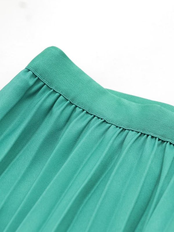 Women's Gradient Pleated Midi Skirt - Image 3