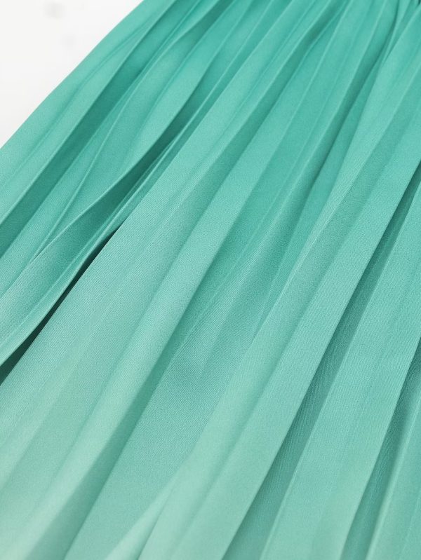 Women's Gradient Pleated Midi Skirt - Image 4