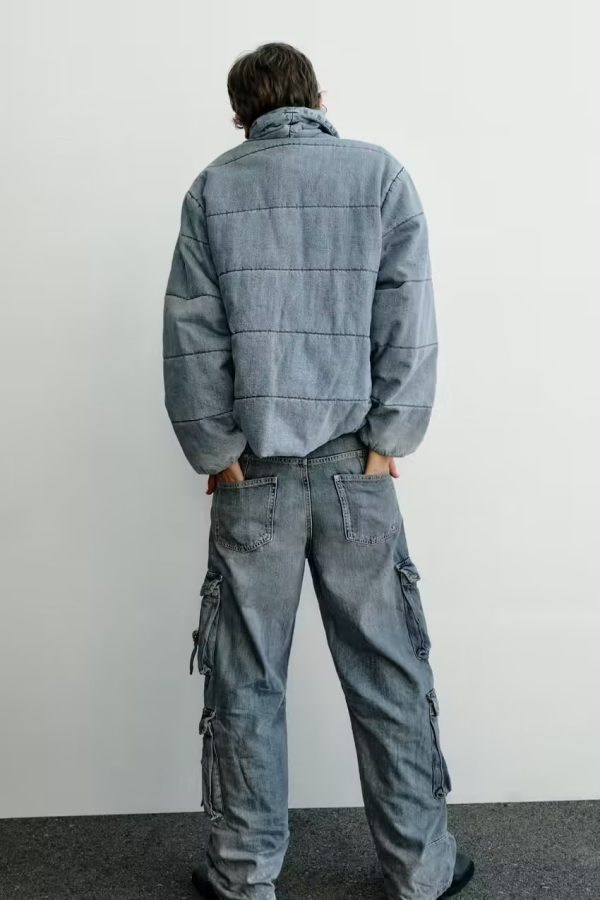 Trendy Fall Cotton Denim Jacket - Image 3