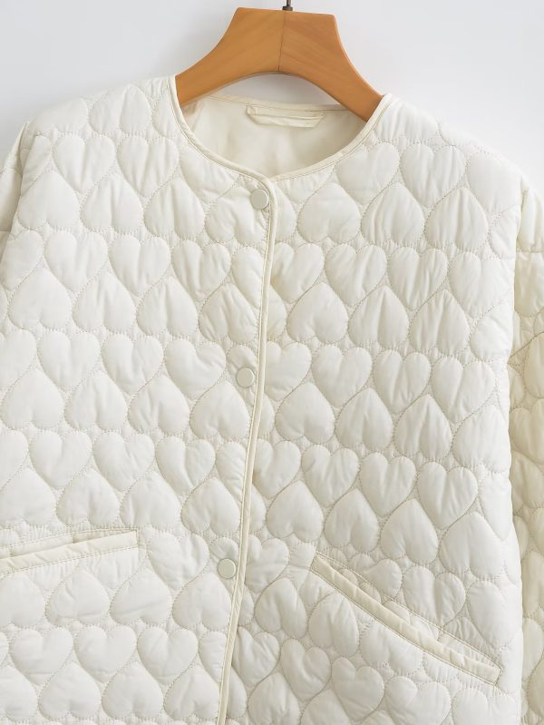 Women's Heart-Shaped Cotton Coat - Image 3