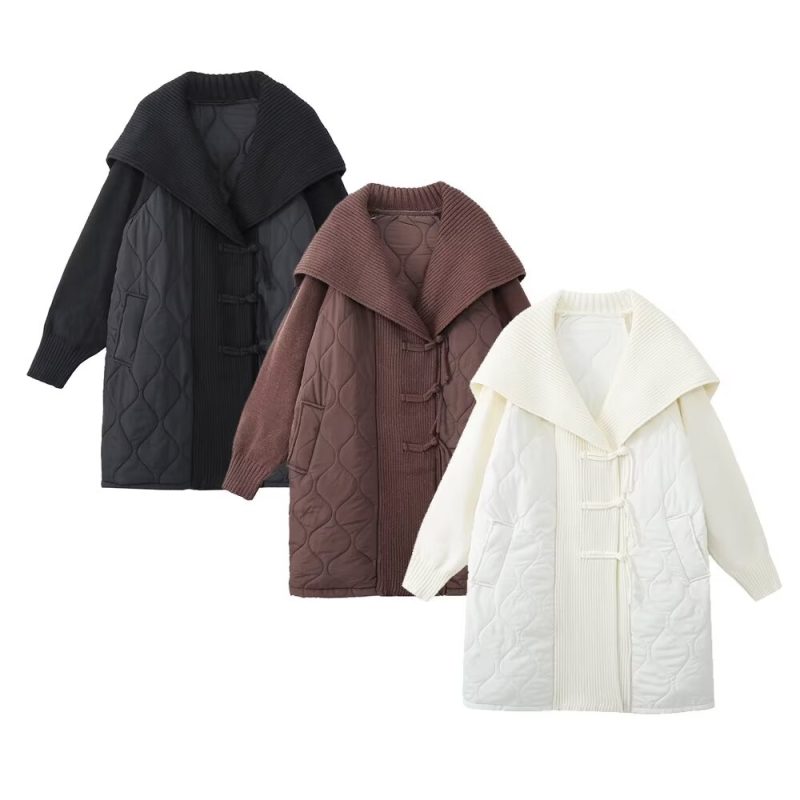 Women's Loose Sailor Collar Coat - Image 2