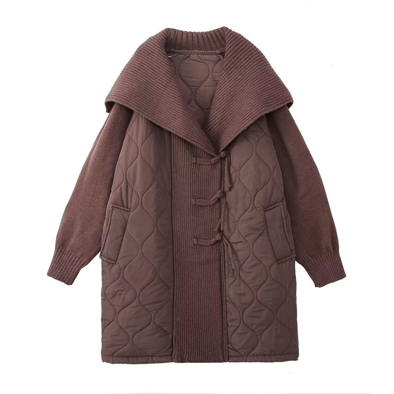 Women's Loose Sailor Collar Coat - Image 3