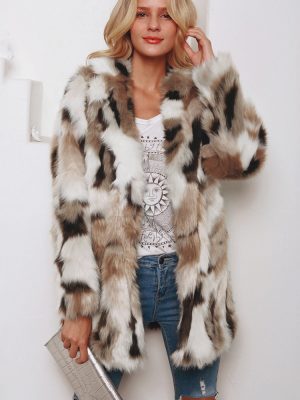 Women’s Tailored Collar Faux Fur Coat