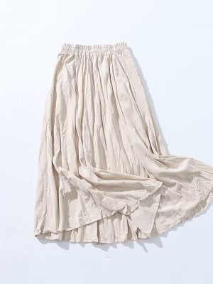 Autumn High-Waist Pleated Skirt