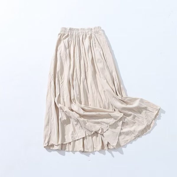 Autumn High-Waist Pleated Skirt