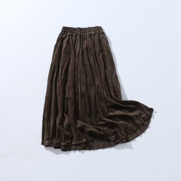 Autumn High-Waist Pleated Skirt - Image 2