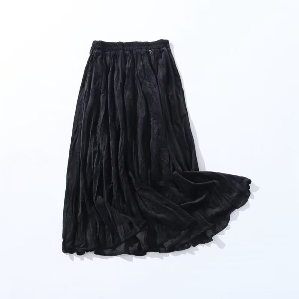 Autumn High-Waist Pleated Skirt - Image 3