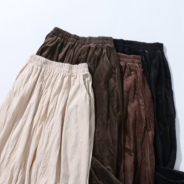 Autumn High-Waist Pleated Skirt - Image 4