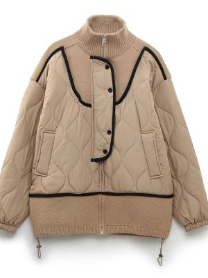 Chic French Knitted Padded Coat