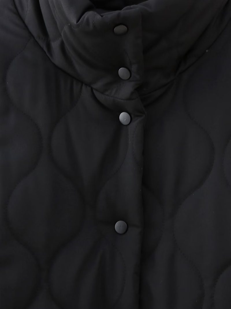 Bowknot Pocket Stand Collar Coat - Image 4