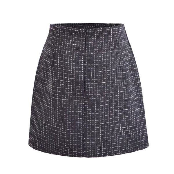 Women's Retro Tweed A-Line Skirt - Image 3