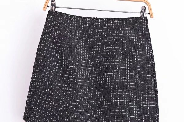 Women's Retro Tweed A-Line Skirt - Image 4