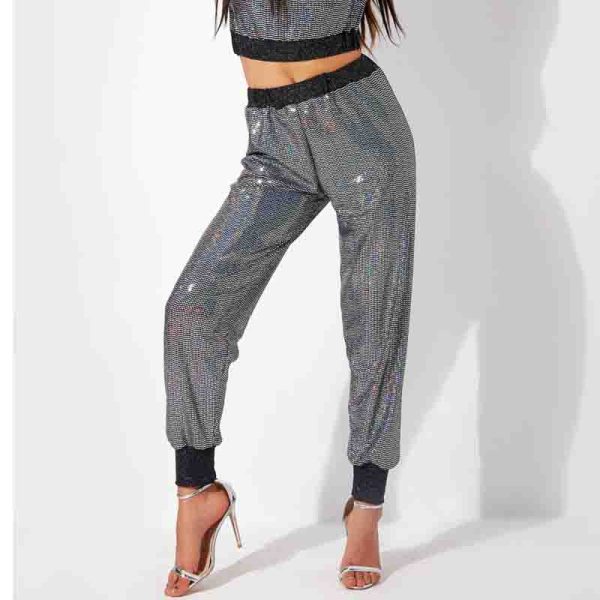 Sequin Seven-Color Ankle-Tied Sweatpants