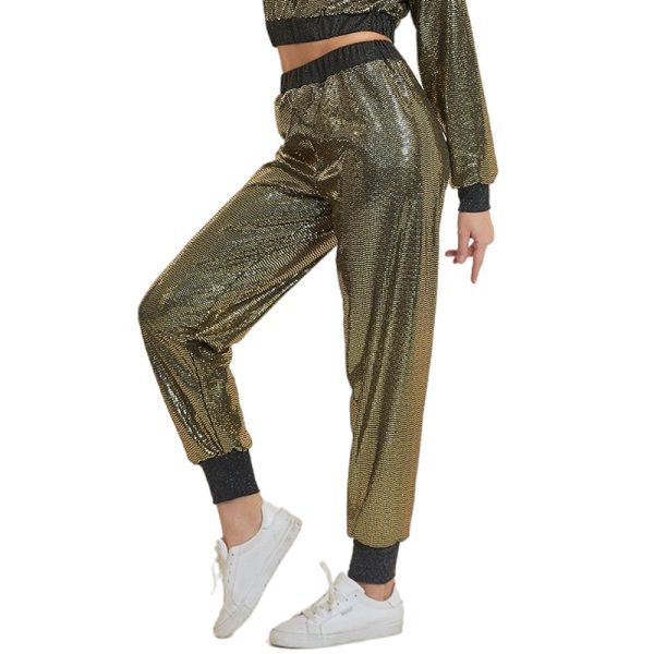 Sequin Seven-Color Ankle-Tied Sweatpants - Image 3