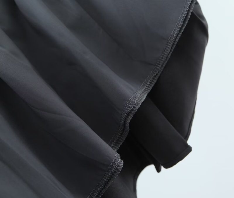 High Waist Gray Pleated Skirt - Image 3