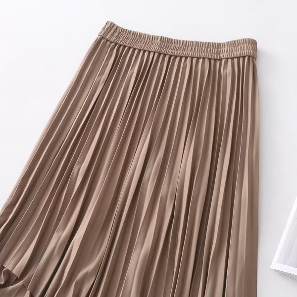 Korean Pleated Midi Skirt - Image 3