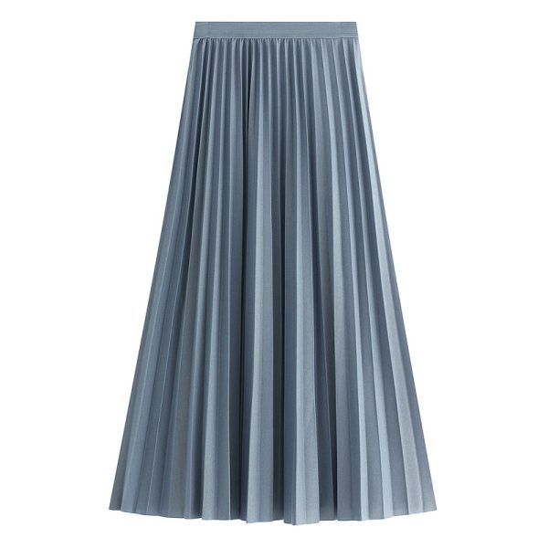 High Waist Pleated Midi Skirt - Image 2