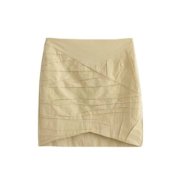 Summer Solid Color Hip Skirt