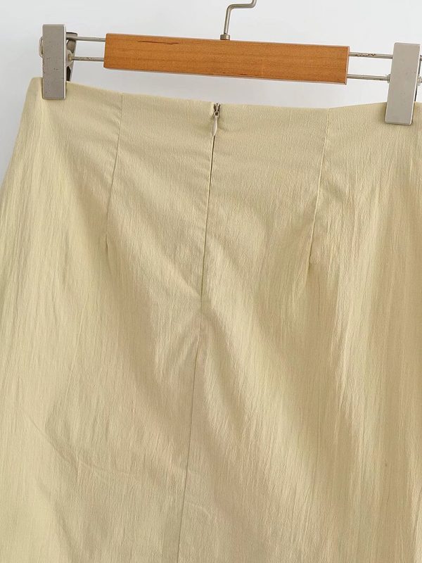 Summer Solid Color Hip Skirt - Image 3