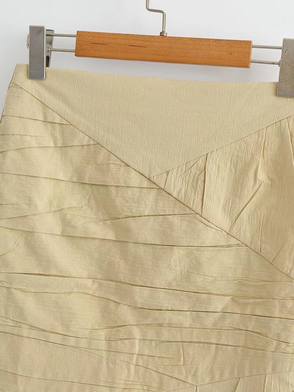 Summer Solid Color Hip Skirt - Image 4