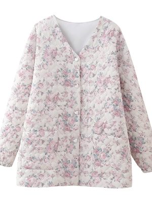 Chic Spring Floral Cotton Coat