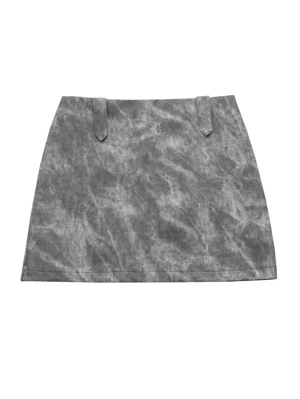 Retro Drawstring A-Line Skirt - Image 2