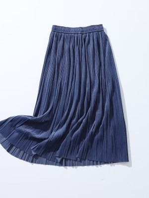 Velvet High Waist Midi Skirt