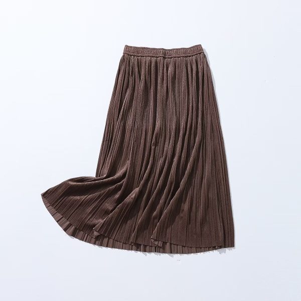 Velvet High Waist Midi Skirt - Image 2