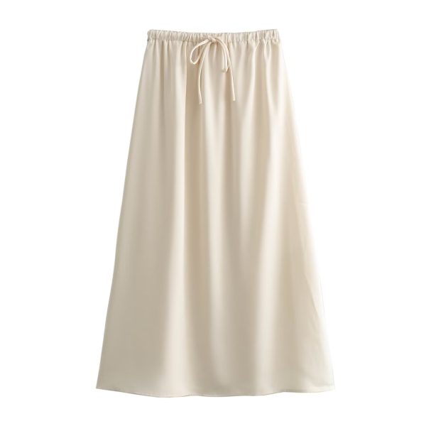 Colorful Satin Drawstring Skirt - Image 4