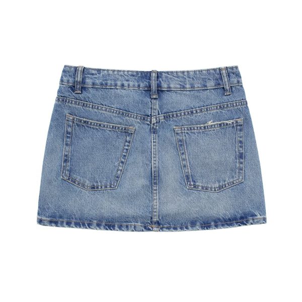 Summer Low-Waist Denim Mini Skirt - Image 3