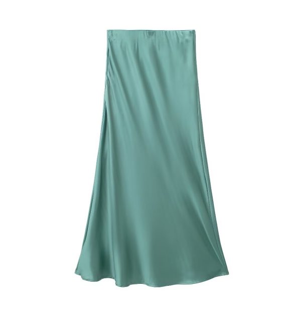 Silk Satin Midi Skirt - Image 3