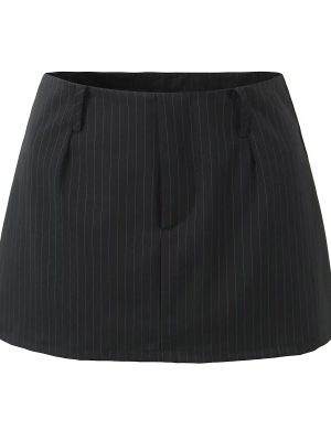 Women’s Retro Striped Mini Skirt