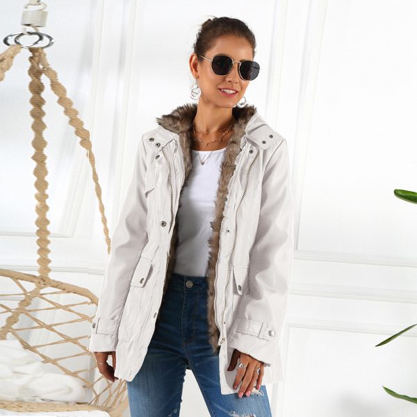 Plus Size Mid-Length Puffer Jacket - Image 4