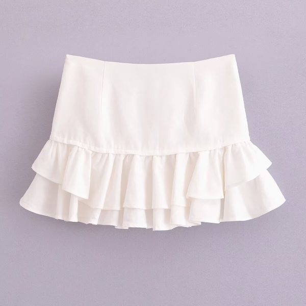 Stylish Laminated Mini Skirt - Image 3