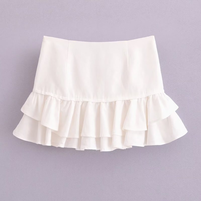 Stylish Laminated Mini Skirt - Image 3