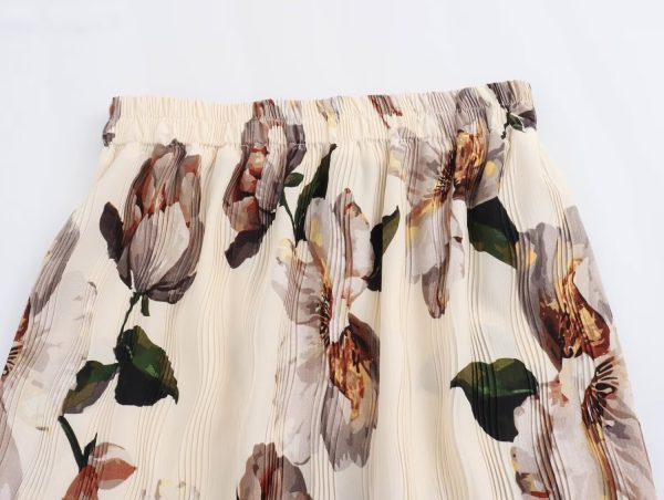 Vintage Floral Slit Skirt - Image 3