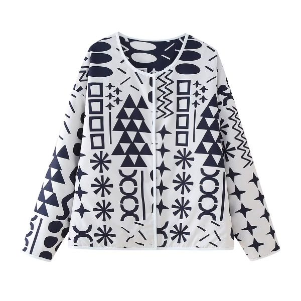 Stylish Double-Sided Print Cotton Jacket