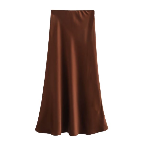 Elegant Satin Asym Skirt - Image 2