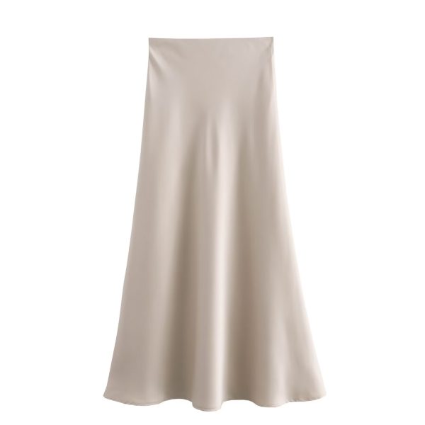 Elegant Satin Asym Skirt - Image 3