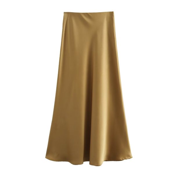 Elegant Satin Asym Skirt - Image 4