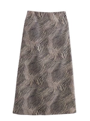 Elegant Animal Print Midi Skirt