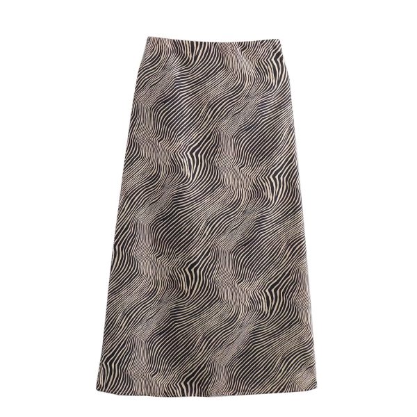 Elegant Animal Print Midi Skirt