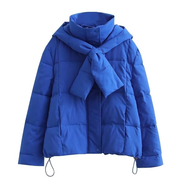 Versatile Hooded Scarf Cotton Jacket