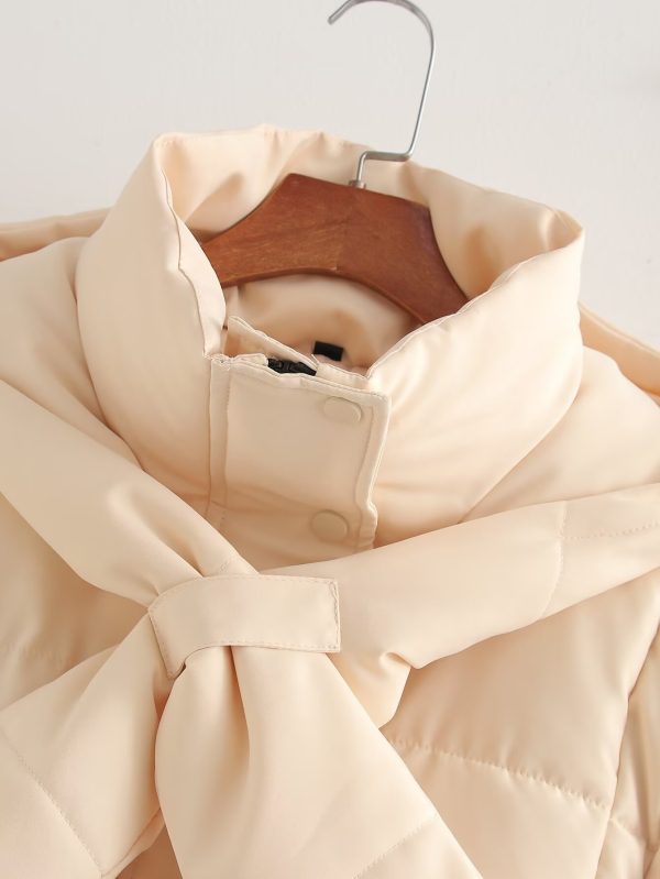 Versatile Hooded Scarf Cotton Jacket - Image 3