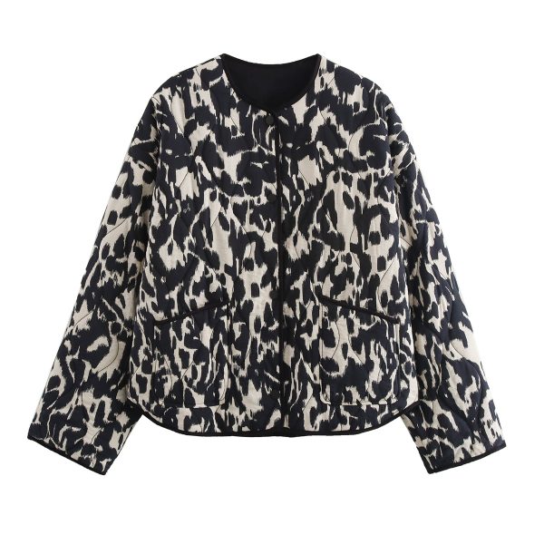 Vintage Animal Print Padded Jacket - Image 2