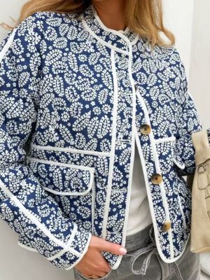 Stylish Printed Cotton Padded Jacket