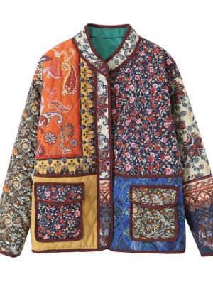 Fall Printed Loose Cotton Jacket