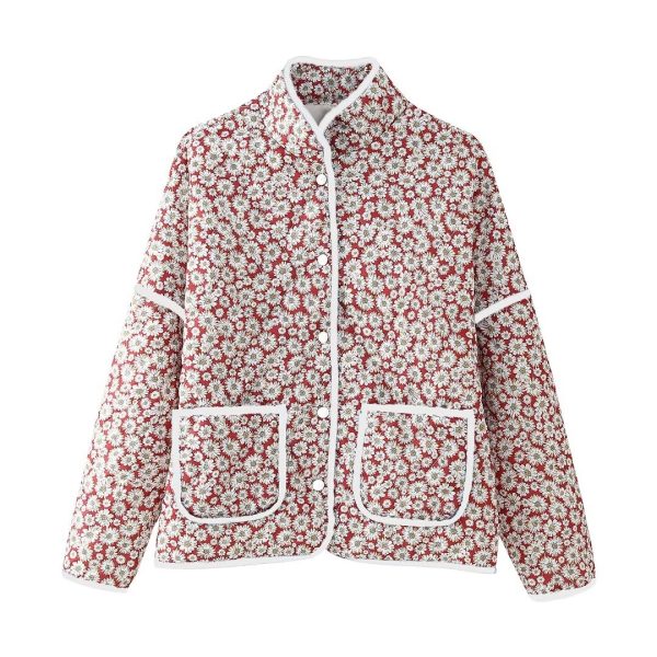 Cute Fall Daisy Cotton Jacket