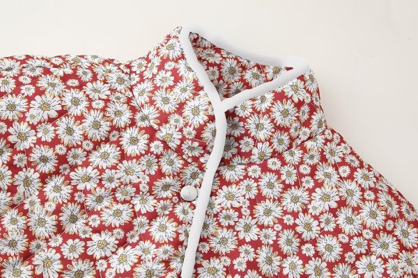 Cute Fall Daisy Cotton Jacket - Image 3