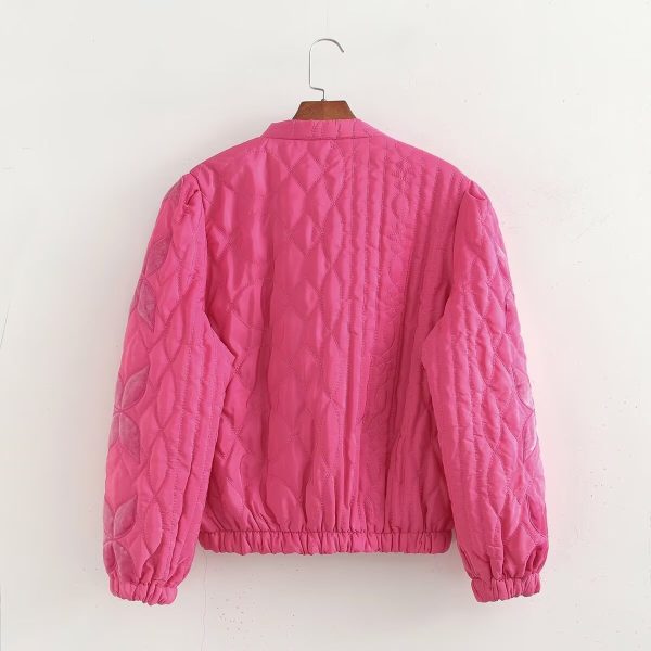 Stylish Quilted Embroidered Jacket - Image 2